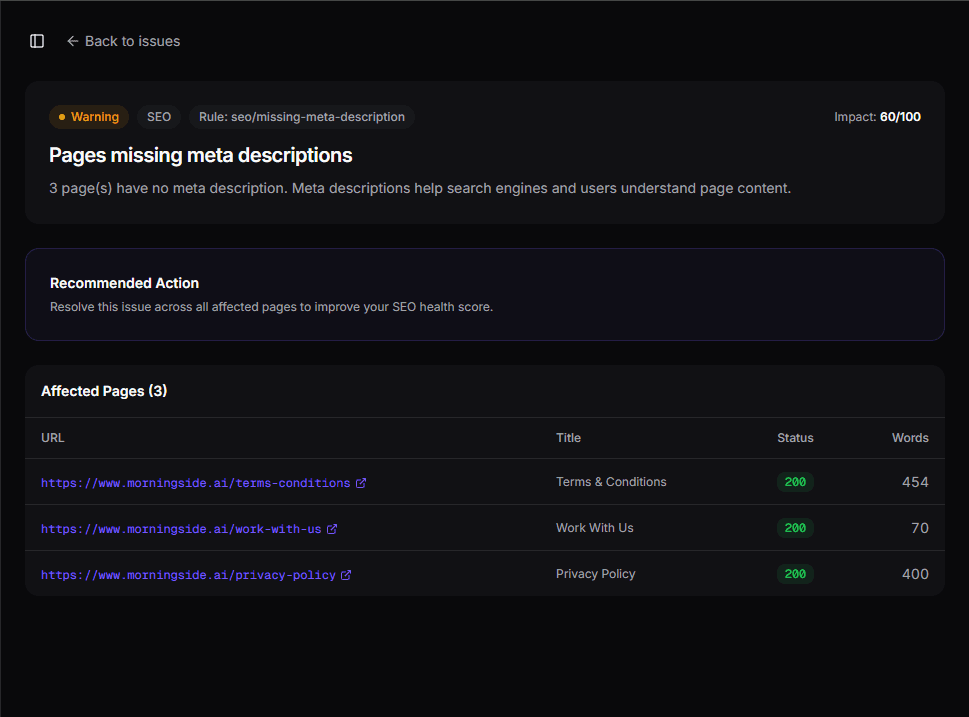 Issue Remediation & Detail View